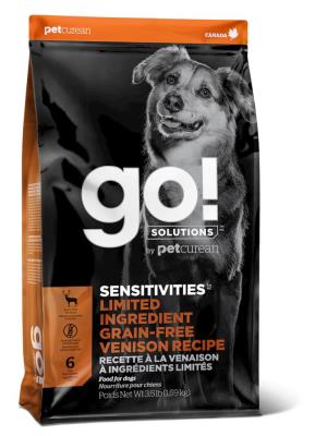 Go! Solutions Sensitivities Limited Ingredient Dry Dog Food, Venison, 22-lb