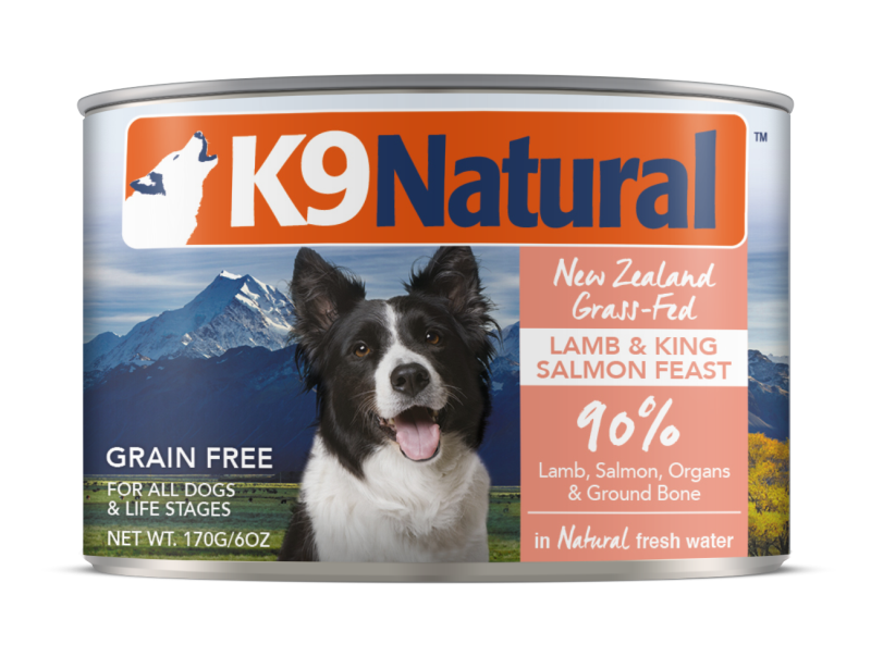 K9 Natural Lamb & King Salmon Feast Canned Dog Food, 6-oz