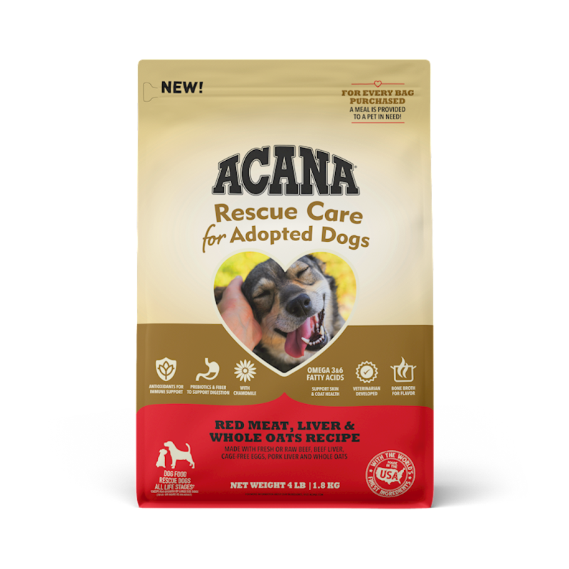 Acana Rescue Care Dry Dog Food, Red Meat, Liver & Whole Oats, 4-lb