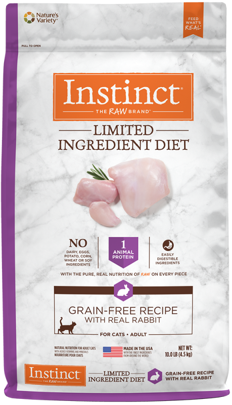 Instinct Limited Ingredient Diet Dry Cat Food, Rabbit, 10-lb