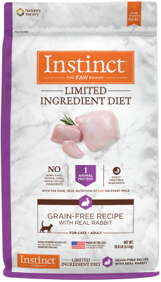 Instinct Limited Ingredient Diet Dry Cat Food, Rabbit, 10-lb