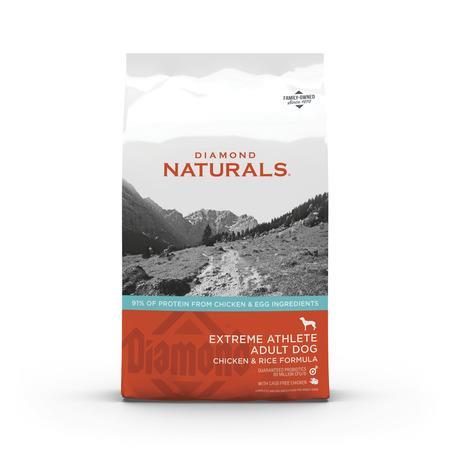 Diamond Naturals Dry Dog Food, Extreme Athlete, Chicken & Rice, 40-lb