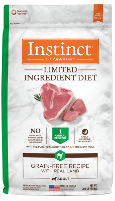 Instinct Limited Ingredient Diet Dry Dog Food, Lamb, 20-lb