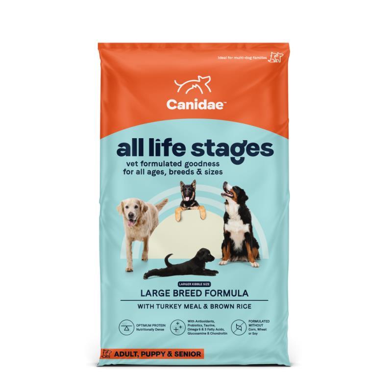 Canidae All Life Stages Dry Dog Food, Large Breed, Turkey Meal & Brown Rice, 30-lb