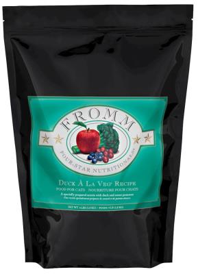 Fromm Four-Star Dry Cat Food, Duck La Veg, 4-lb