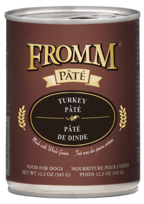 Fromm Pate Canned Dog Food, Turkey, 12.2-oz