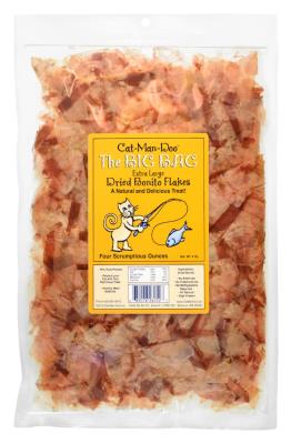 Cat-Man-Doo Extra Large Dried Bonito Flakes Cat & Dog Treats, 4-oz bag