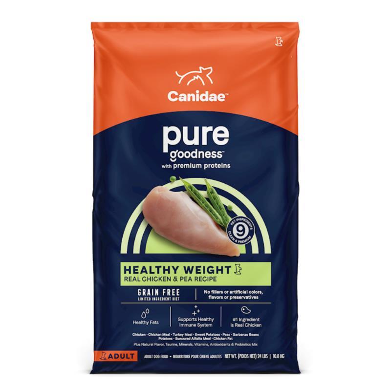 Canidae Pure Grain Free Dry Dog Food, Healthy Weight, Chicken & Pea, 22-lb