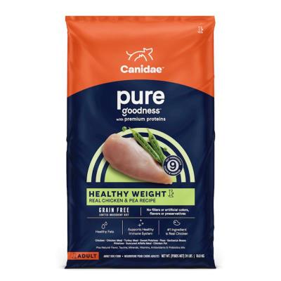 Canidae Pure Grain Free Dry Dog Food, Healthy Weight, Chicken & Pea, 22-lb