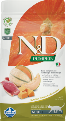 Farmina N&D Pumpkin Dry Cat Food, Duck & Cantaloupe, Adult, 11-lb