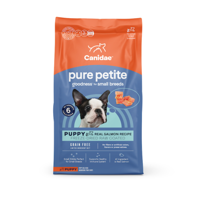 Canidae Pure Petite Grain Free Dry Dog Food, Puppy, Salmon, 4-lb