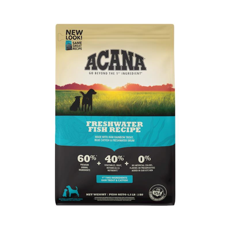 Acana Grain-Free Dry Dog Food, Freshwater Fish, 4.5-lb