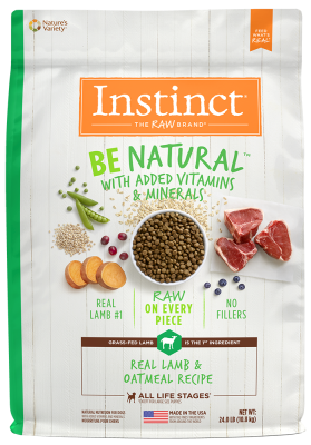 Instinct Be Natural Dry Dog Food, Lamb & Oatmeal, 24-lb
