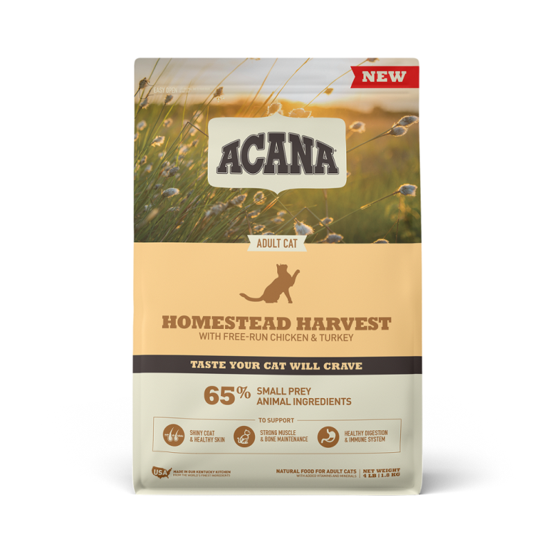 Acana Dry Cat Food, Homestead Harvest, 4-lb