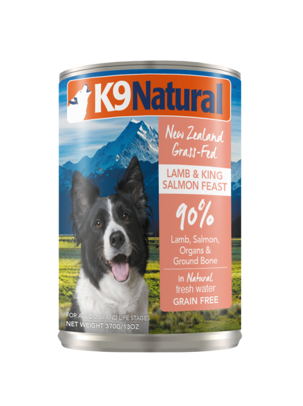 K9 Natural Lamb & King Salmon Feast Canned Dog Food, 13-oz