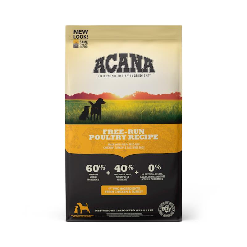 Acana Grain-Free Dry Dog Food, Free-Run Poultry, 25-lb