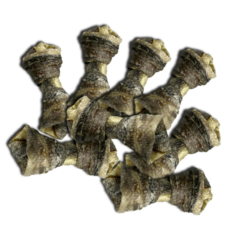 Cod Skin Knotted Bones – Mini