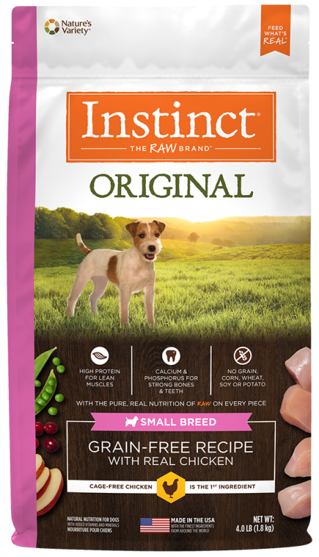 Instinct Original Dry Dog Food, Small Breed, Chicken, 4-lb