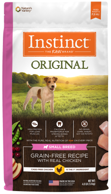 Instinct Original Dry Dog Food, Small Breed, Chicken, 4-lb