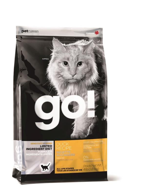 Go! Sensitivity + Shine Limited Ingredient Dry Cat Food, Duck, 16-lb