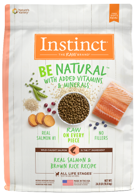 Instinct Be Natural Dry Dog Food, Salmon & Brown Rice, 24-lb