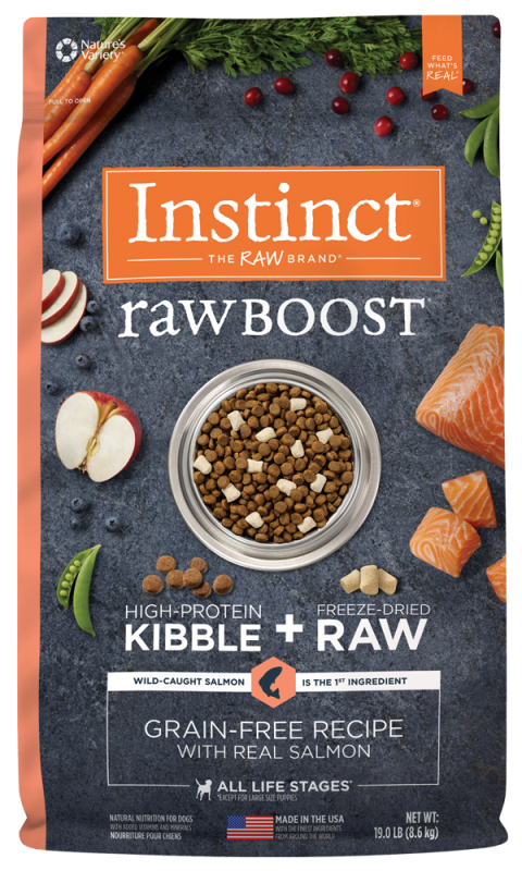 Instinct Raw Boost Grain-Free Dry Dog Food, Salmon, 19-lb