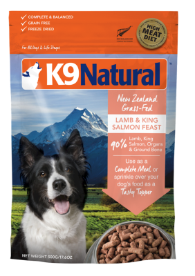 K9 Natural Lamb & King Salmon Feast Freeze-Dried Dog Food, 17.6-oz