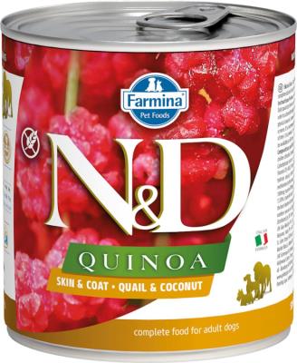 Farmina N&D Quinoa Canned Dog Food, Skin & Coat, Quail & Coconut, 10-oz