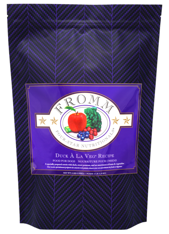 Fromm Four-Star Dry Dog Food, Duck A La Veg, 4-lb