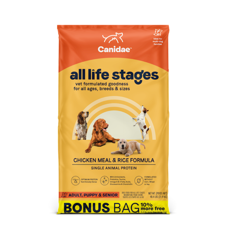 Canidae All Life Stages Dry Dog Food, Chicken Meal & Rice, 48.4-lb