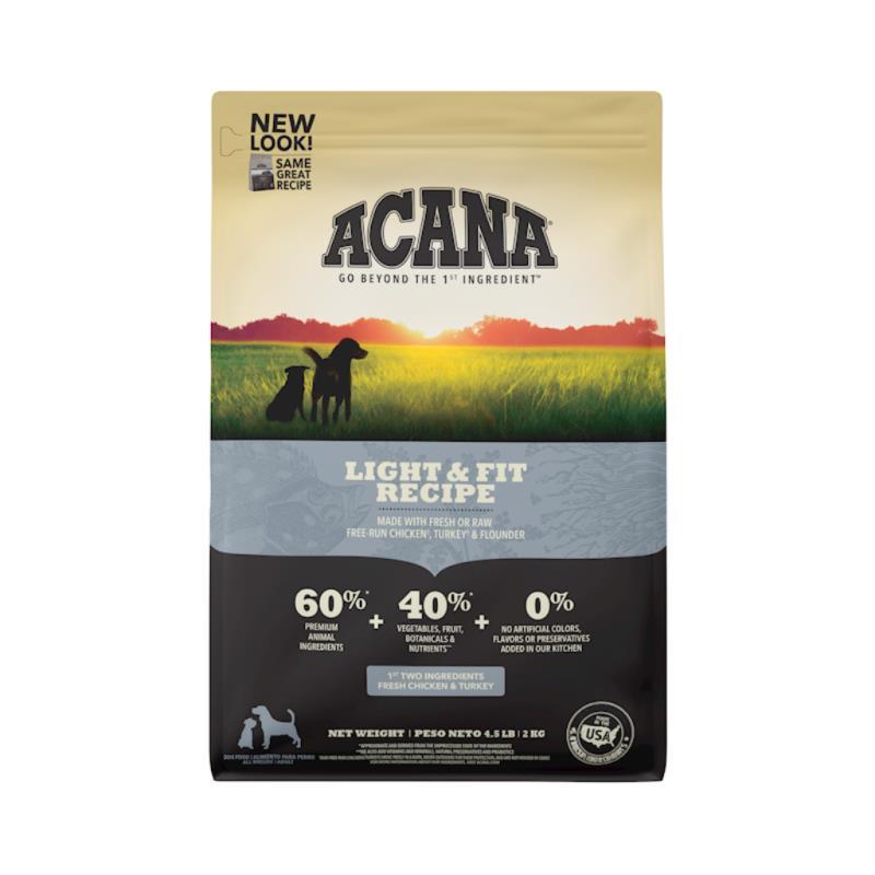 Acana Grain-Free Dry Dog Food, Light & Fit, 4.5-lb