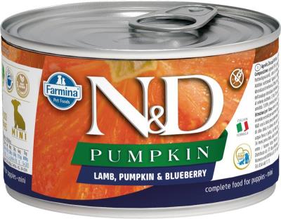 Farmina N&D Pumpkin Canned Dog Food, Lamb Pumpkin & Blueberry, Puppy, 4.9-oz