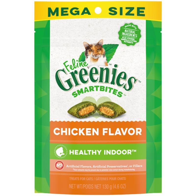Greenies Smartbites Hairball Control Chicken Flavor Cat Treats, 4.6-oz