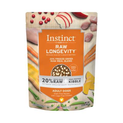Instinct Longevity 20% Freeze-Dried Raw Meal Blend Dry Dog Food, Chicken, 1.5-lb