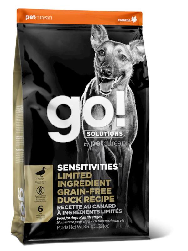 Go! Solutions Sensitivities Limited Ingredient Dry Dog Food, Duck, 22-lb