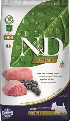 Farmina N&D Prime Dry Dog Food, Lamb & Blueberry, Adult, Mini, 15.4-lb