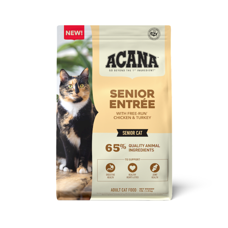 Acana Dry Cat Food, Senior Entree, 4-lb