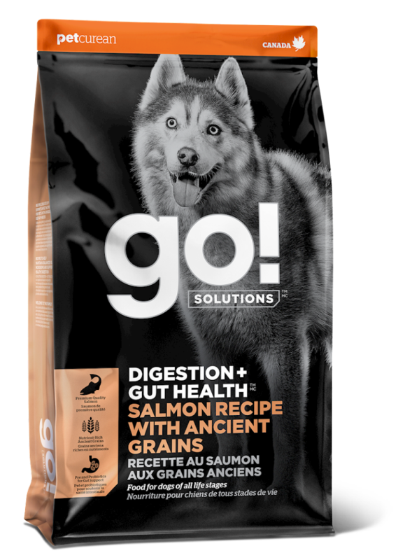Go! Solutions Digestion + Gut Health Dry Dog Food, Salmon & Ancient Grains, 3.5-lb