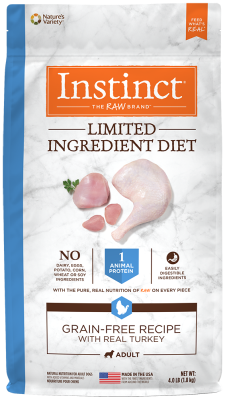 Instinct Limited Ingredient Diet Dry Dog Food, Turkey, 4-lb