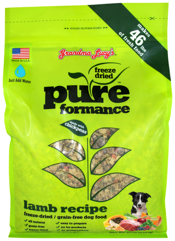 Grandma Lucy's Pureformance Lamb Freeze-Dried Dog Food, 10-lb