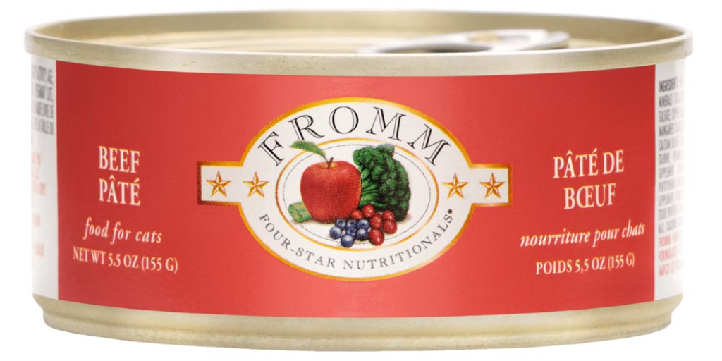 Fromm Four-Star Nutritionals Beef Pate Canned Cat Food, 5.5-oz