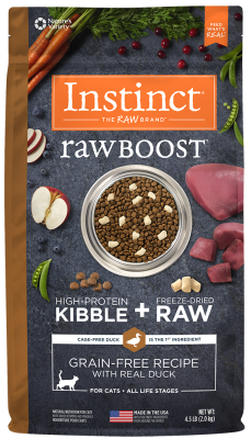 Instinct Raw Boost Dry Cat Food, Duck, 4.5-lb