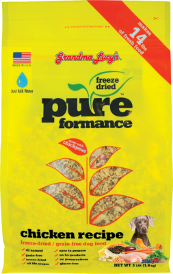 Grandma Lucy's Pureformance Chicken Freeze-Dried Dog Food, 3-lb