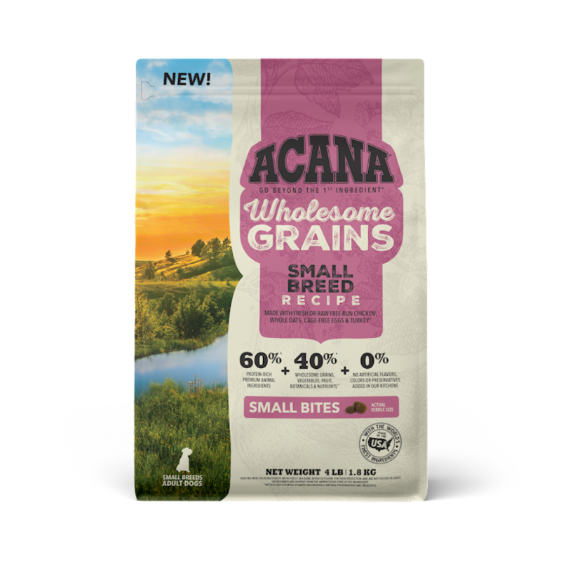 Acana Wholesome Grains Dry Dog Food, Small Breed, 4-lb