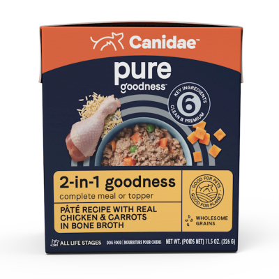Canidae Pure Goodness 2-in-1 Pate Wet Dog Food, Chicken, 11.5-oz
