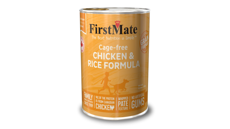 FirstMate Grain Friendly Canned Dog Food, Chicken & Rice, 12.2-oz