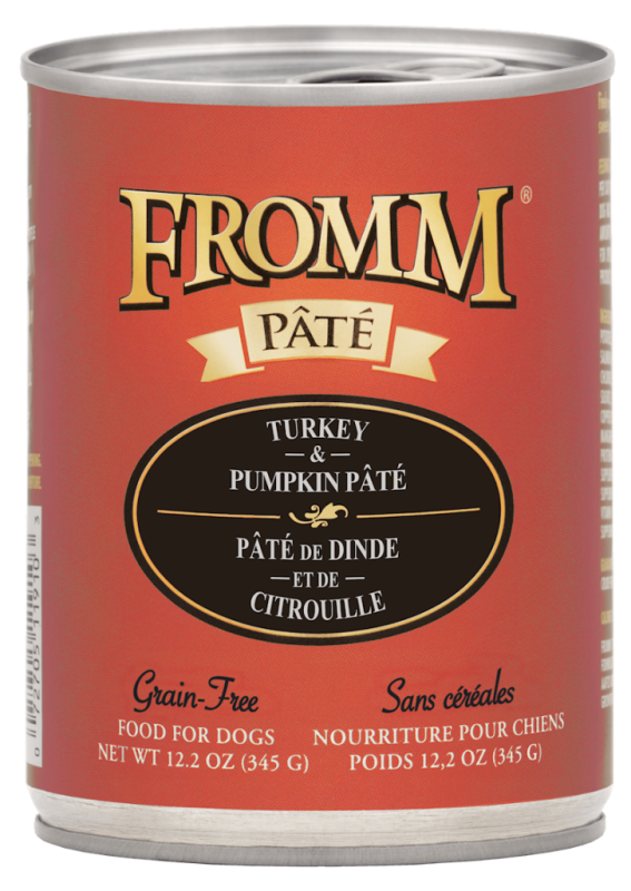Fromm Pate Canned Dog Food, Turkey & Pumpkin, 12.2-oz