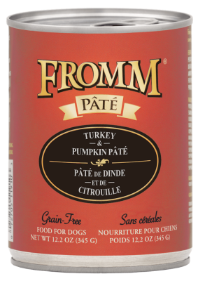 Fromm Pate Canned Dog Food, Turkey & Pumpkin, 12.2-oz