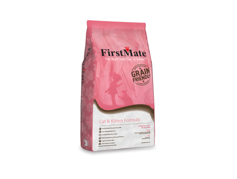 FirstMate Grain Friendly Dry Cat Food, Cat & Kitten, 5-lb