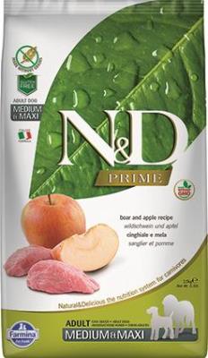 Farmina N&D Prime Dry Dog Food, Boar & Apple, Adult, Medium & Maxi, 5.5-lb